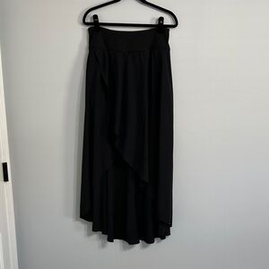 HALARA Black High Low Women's Skirt